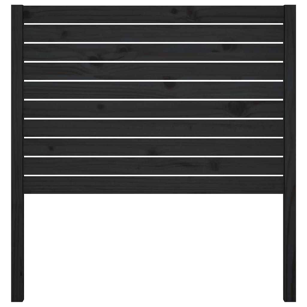Sengegavl svart 81x4x100 cm heltre furu