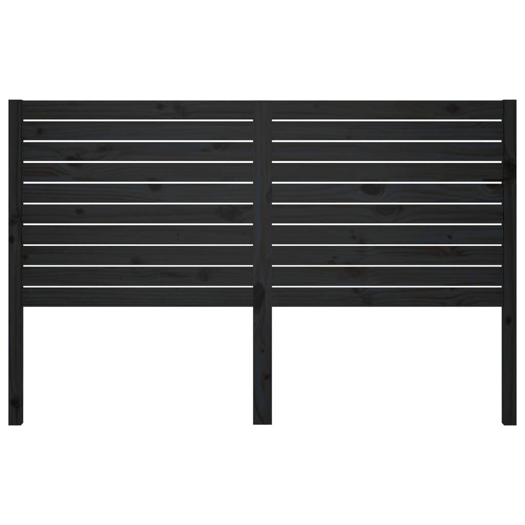 Sengegavl svart 166x4x100 cm heltre furu