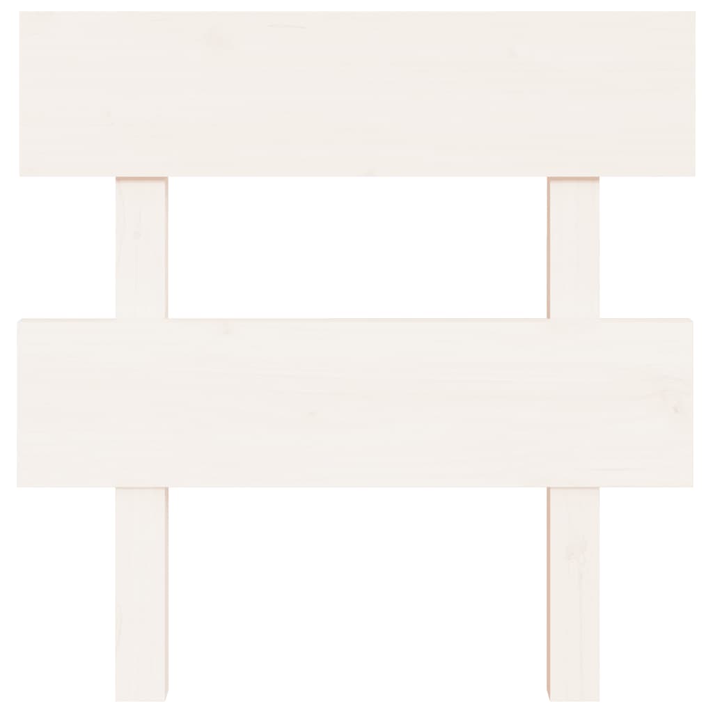 Sengegavl hvit 93,5x3x81 cm heltre furu