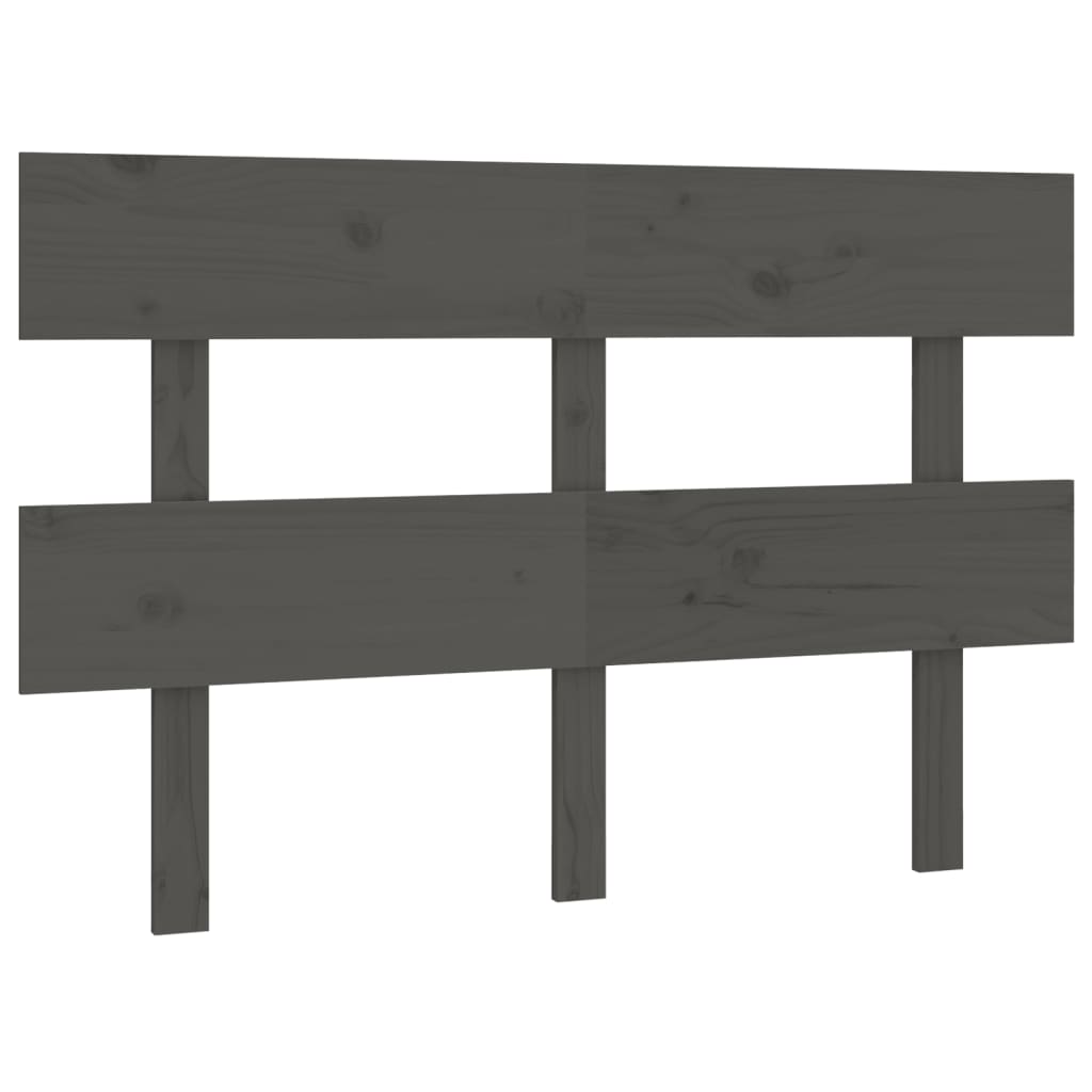 Sengegavl grå 138x3x81 cm heltre furu