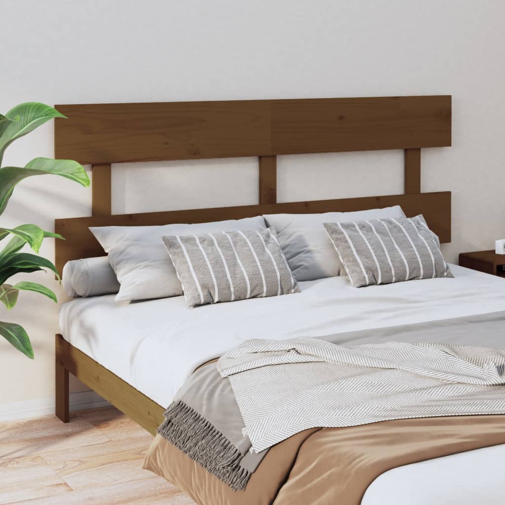 Sengegavl honningbrun 154x3x81 cm heltre furu