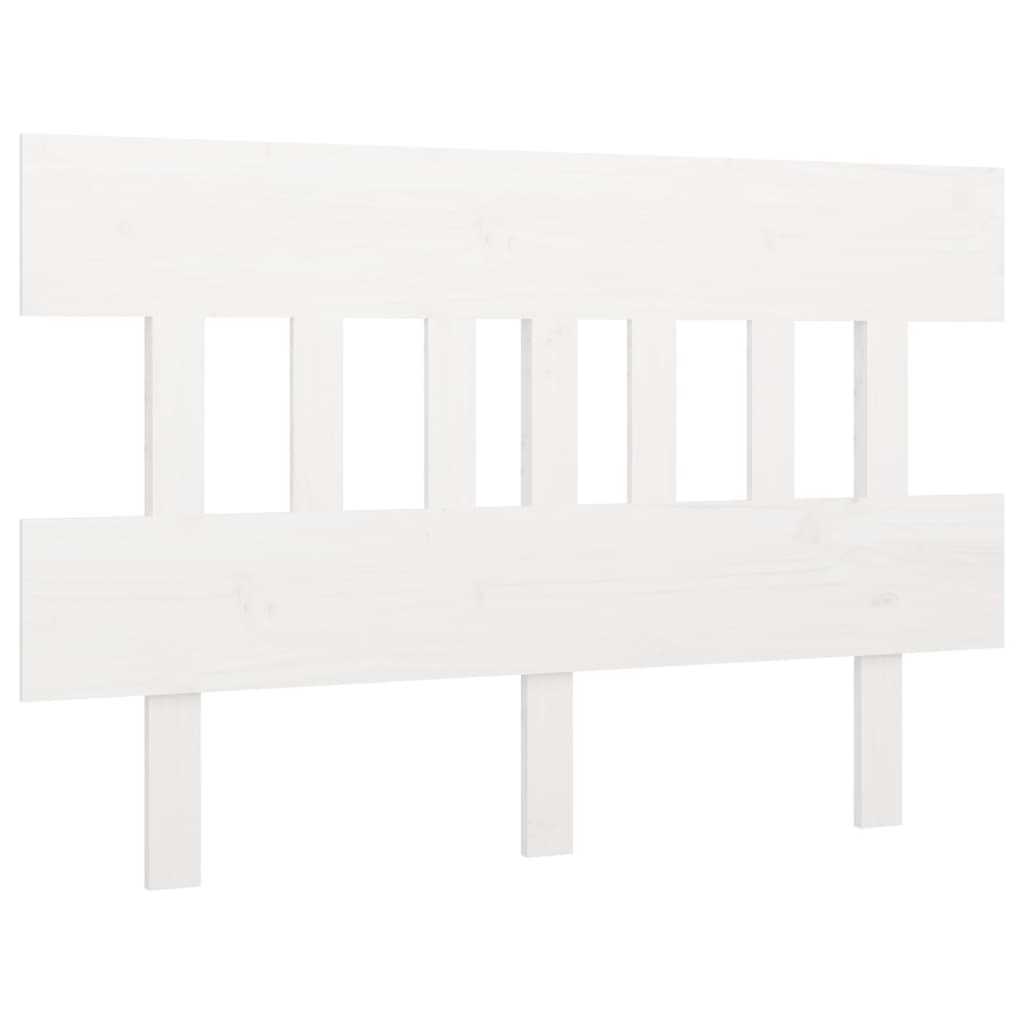 Sengegavl hvit 163,5x3x81 cm heltre furu