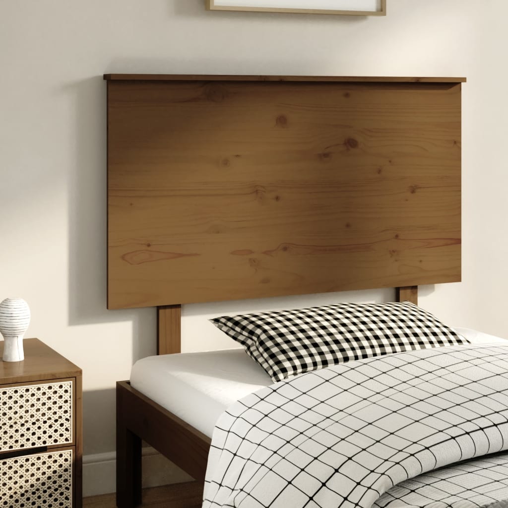 Sengegavl honningbrun 104x6x82,5 cm heltre furu