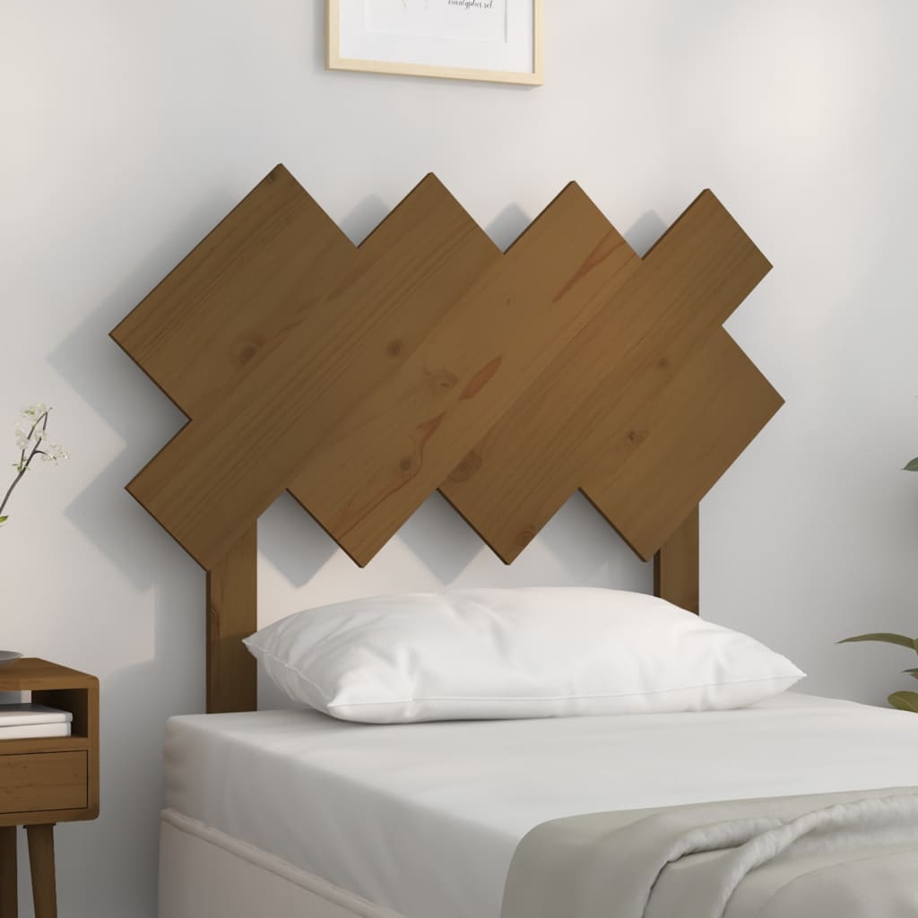 Sengegavl honningbrun 92x3x81 cm heltre furu