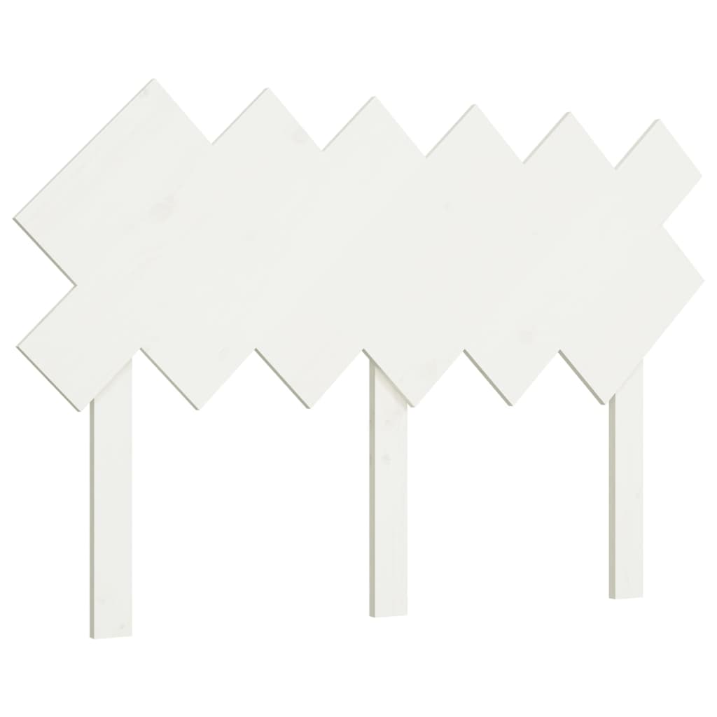 Sengegavl hvit 122,5x3x80,5 cm heltre furu