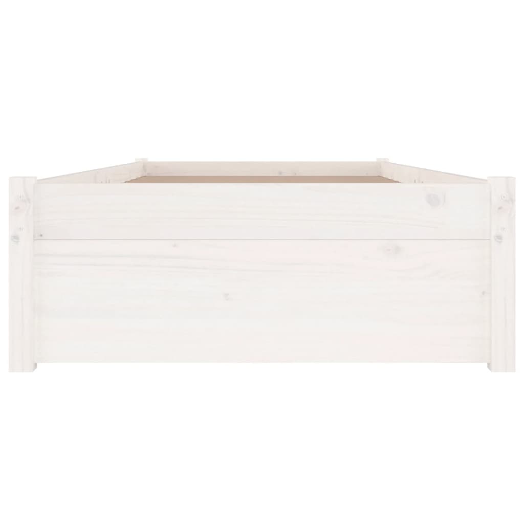 Sengeramme med skuffer hvit 90x200 cm