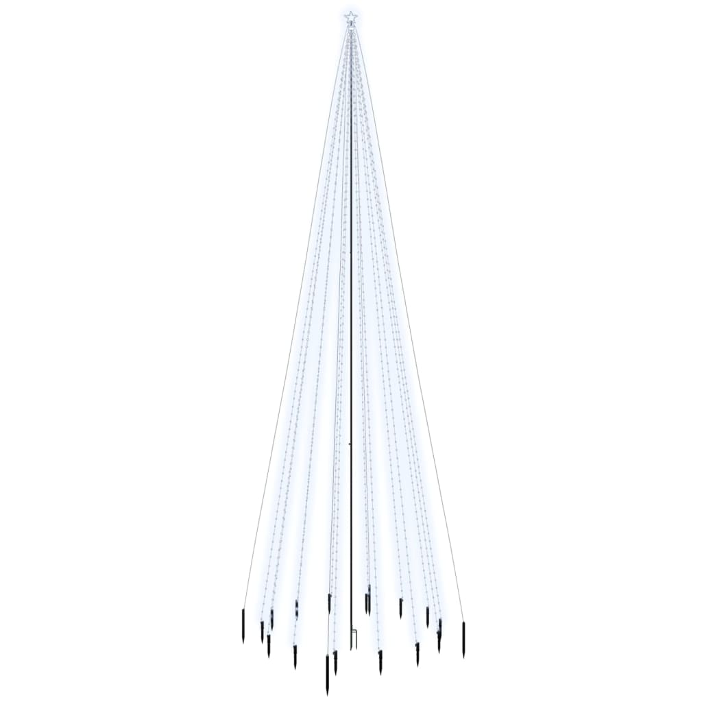 Juletre med bakkeplugg kaldhvit 1134 lysdioder 800 cm