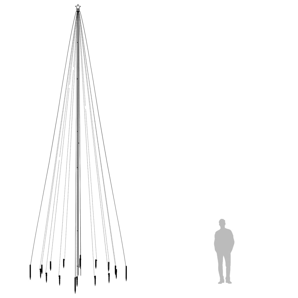 Juletre med bakkeplugg kaldhvit 1134 lysdioder 800 cm