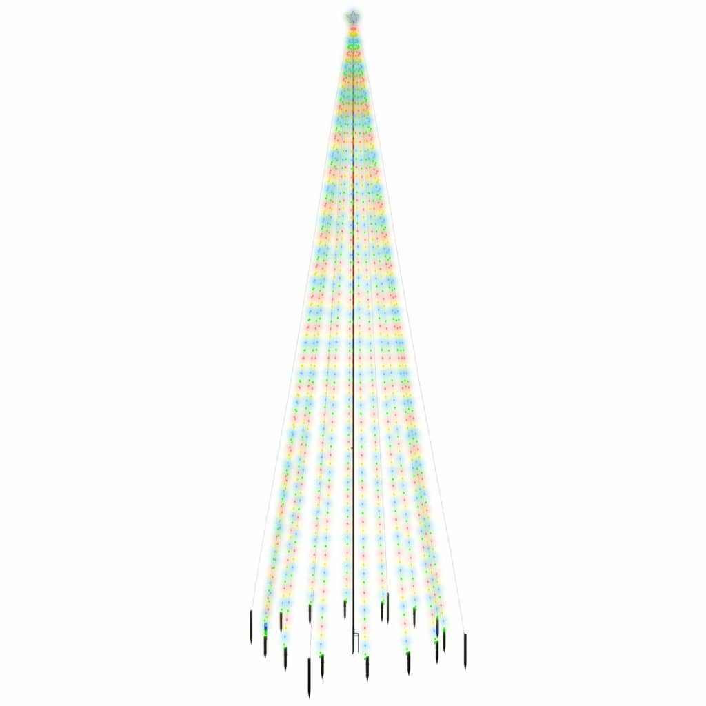 Juletre med bakkeplugg flerfarget 1134 lysdioder 800 cm