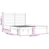 Sengeramme svart heltre furu 140x190 cm
