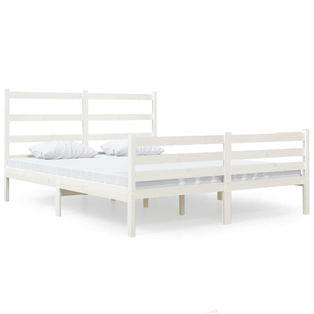 Sengeramme hvit heltre furu 120x190 cm Small Double