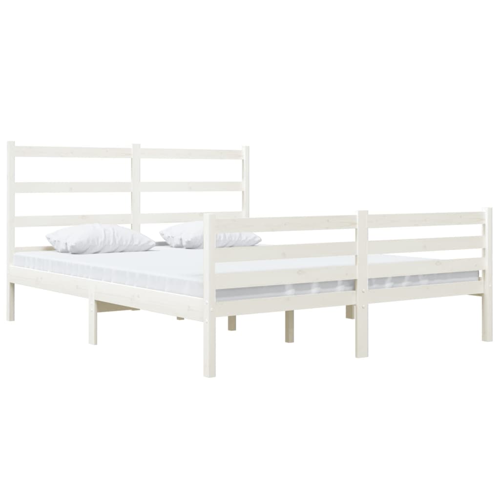 Sengeramme hvit heltre furu 120x190 cm Small Double