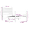 Sengeramme heltre furu 90x200 cm