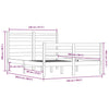 Sengeramme heltre furu 120x200 cm