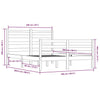 Sengeramme heltre furu 160x200 cm