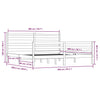 Sengeramme heltre furu 200x200 cm