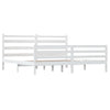Sengeramme heltre furu 200x200 cm hvit