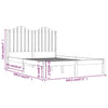 Sengeramme svart heltre furu 140x190 cm