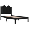 Sengeramme svart heltre furu 100x200 cm