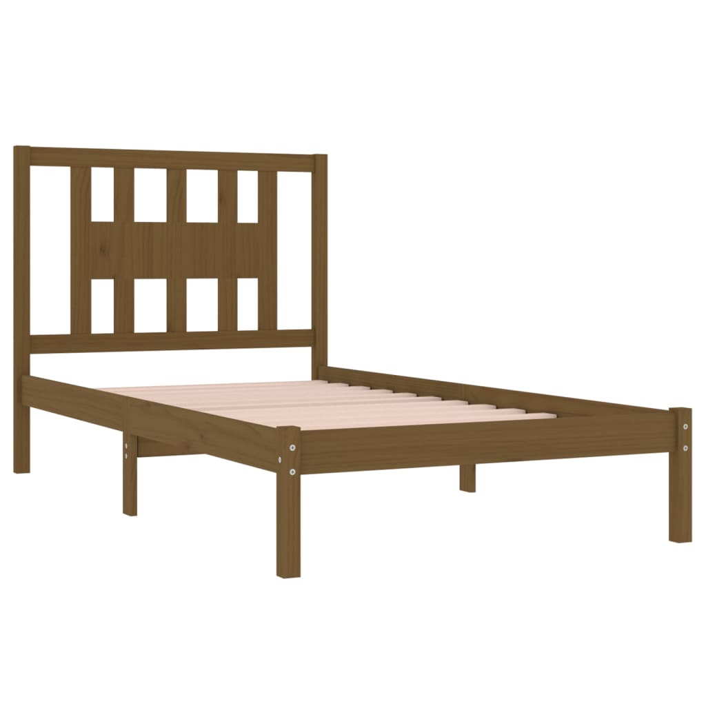 Sengeramme honningbrun heltre furu 100x200 cm