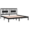 Sengeramme svart heltre furu 200x200 cm