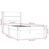 Sengeramme hvit heltre 75x190 cm Small Single