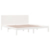 Sengeramme med madrass hvit 200x200 cm heltre furu
