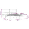 Sengeramme med madrass hvit 200x200 cm heltre furu