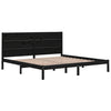 Sengeramme svart heltre furu 200x200 cm