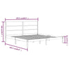 Sengeramme svart heltre furu 200x200 cm