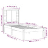Sengeramme hvit heltre 75x190 cm Small Single