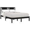 Sengeramme svart heltre furu 140x190 cm