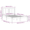 Sengeramme svart heltre furu 140x190 cm