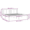 Sengeramme med madrass hvit 200x200 cm heltre furu
