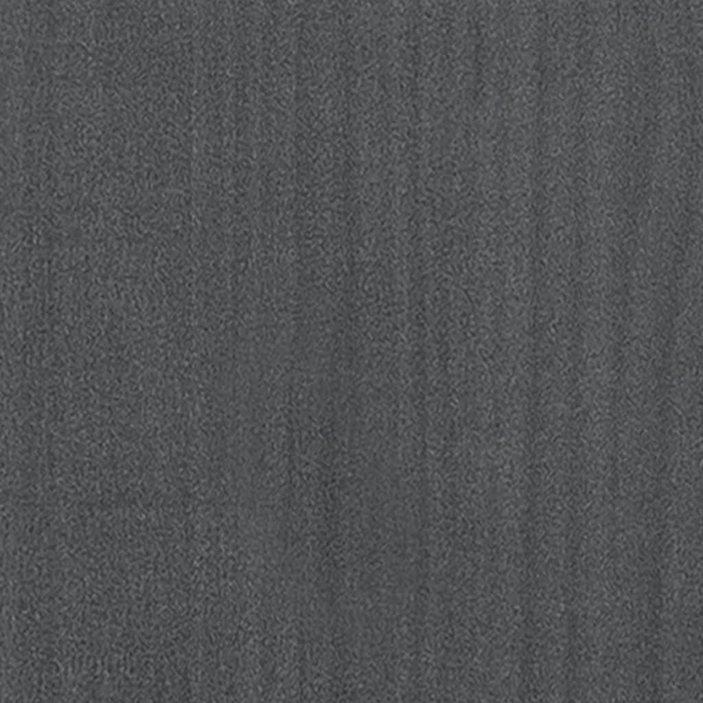 Sengeramme grå heltre furu 200x200 cm