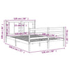 Sengeramme uten madrass hvit 120x190 cm heltre furu