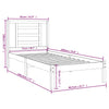 Sengeramme hvit heltre 75x190 cm Small Single