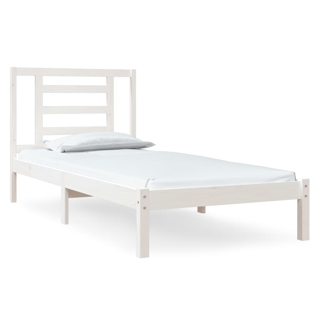 Sengeramme uten madrass hvit 100x200 cm heltre furu