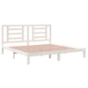 Sengeramme med madrass hvit 200x200 cm heltre furu