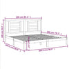 Sengeramme med madrass hvit 200x200 cm heltre furu