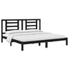 Sengeramme svart heltre furu 200x200 cm