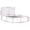 Sengeramme svart heltre furu 140x190 cm