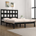 Sengeramme svart heltre furu 140x190 cm