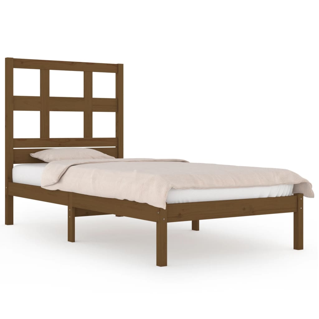 Sengeramme honningbrun heltre furu 100x200 cm