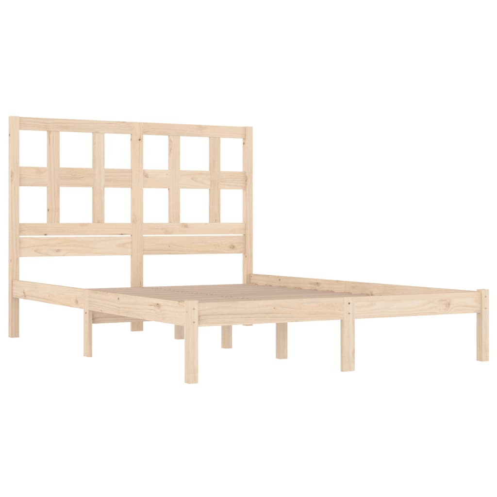 Sengeramme med madrass 200x200 cm heltre furu