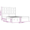 Sengeramme med madrass 200x200 cm heltre furu