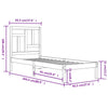 Sengeramme uten madrass hvit 90x200 cm heltre furu
