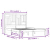 Sengeramme med madrass hvit 200x200 cm heltre furu