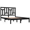 Sengeramme svart heltre furu 200x200 cm