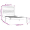 Sengeramme heltre furu 100x200 cm